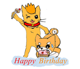 With adorable cats and dogs sticker #12547274