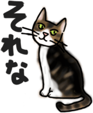 Sticker of a cat with a name as hachi sticker #12547951