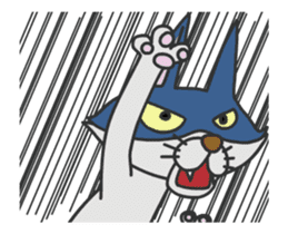 Masked cat 5 sticker #12548640