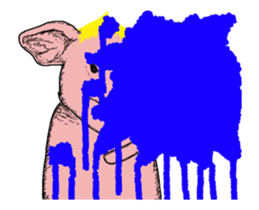 The cool pig which moves. sticker #12550210