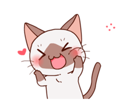 Siamese cat animation sticker #12550243
