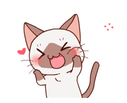 Siamese cat animation sticker #12550243