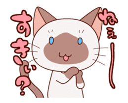 Siamese cat animation sticker #12550246
