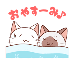 Siamese cat animation sticker #12550247