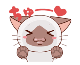 Siamese cat animation sticker #12550248