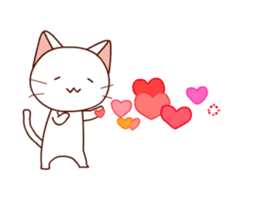 Siamese cat animation sticker #12550253
