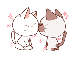 Siamese cat animation sticker #12550254