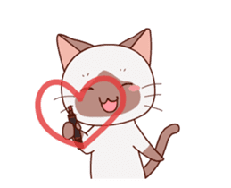 Siamese cat animation sticker #12550255