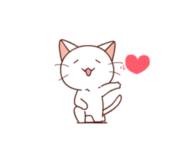 Siamese cat animation sticker #12550257