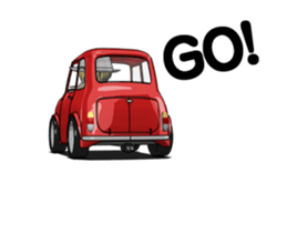 Mini size, cute car animation sticker #12552009