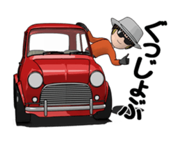 Mini size, cute car animation sticker #12552010