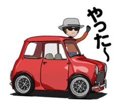 Mini size, cute car animation sticker #12552012