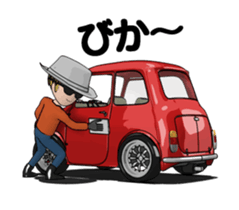 Mini size, cute car animation sticker #12552013