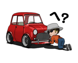 Mini size, cute car animation sticker #12552015
