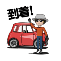 Mini size, cute car animation sticker #12552017