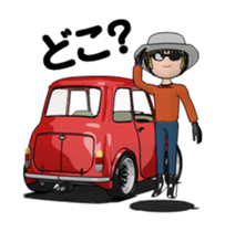 Mini size, cute car animation sticker #12552020