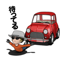 Mini size, cute car animation sticker #12552027