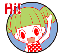 Kawaii 'odango'hair girl sticker #12552070