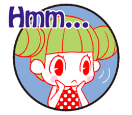 Kawaii 'odango'hair girl sticker #12552071