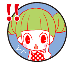 Kawaii 'odango'hair girl sticker #12552075