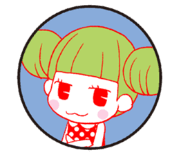 Kawaii 'odango'hair girl sticker #12552077