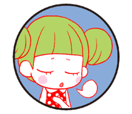 Kawaii 'odango'hair girl sticker #12552079