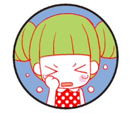 Kawaii 'odango'hair girl sticker #12552082