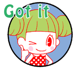 Kawaii 'odango'hair girl sticker #12552083