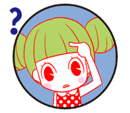 Kawaii 'odango'hair girl sticker #12552085