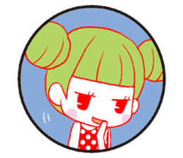 Kawaii 'odango'hair girl sticker #12552087
