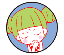 Kawaii 'odango'hair girl sticker #12552088