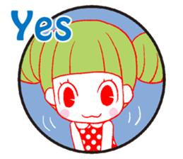 Kawaii 'odango'hair girl sticker #12552091