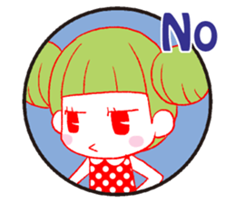 Kawaii 'odango'hair girl sticker #12552092