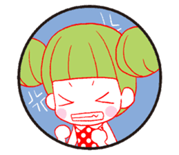 Kawaii 'odango'hair girl sticker #12552093