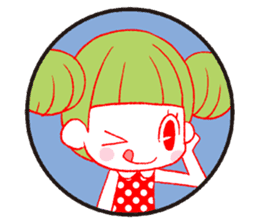 Kawaii 'odango'hair girl sticker #12552094