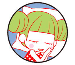 Kawaii 'odango'hair girl sticker #12552096