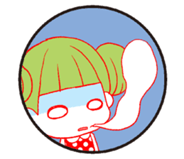 Kawaii 'odango'hair girl sticker #12552100