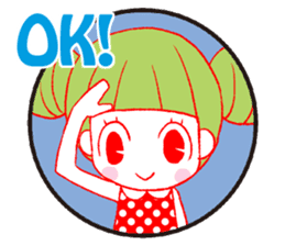 Kawaii 'odango'hair girl sticker #12552101