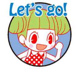 Kawaii 'odango'hair girl sticker #12552103