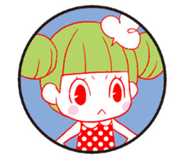 Kawaii 'odango'hair girl sticker #12552107