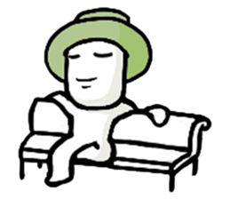 A man in many hats(English version) sticker #12552112