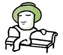 A man in many hats(English version) sticker #12552112