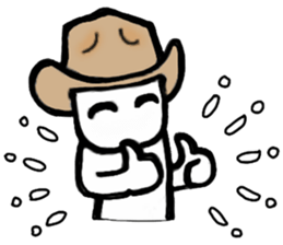 A man in many hats(English version) sticker #12552116