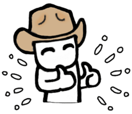 A man in many hats(English version) sticker #12552116