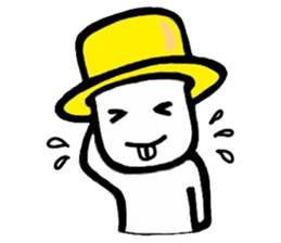 A man in many hats(English version) sticker #12552119