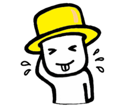 A man in many hats(English version) sticker #12552119