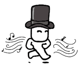 A man in many hats(English version) sticker #12552121
