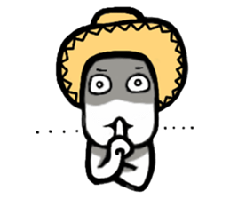 A man in many hats(English version) sticker #12552123