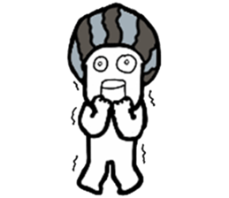 A man in many hats(English version) sticker #12552124