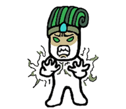 A man in many hats(English version) sticker #12552125